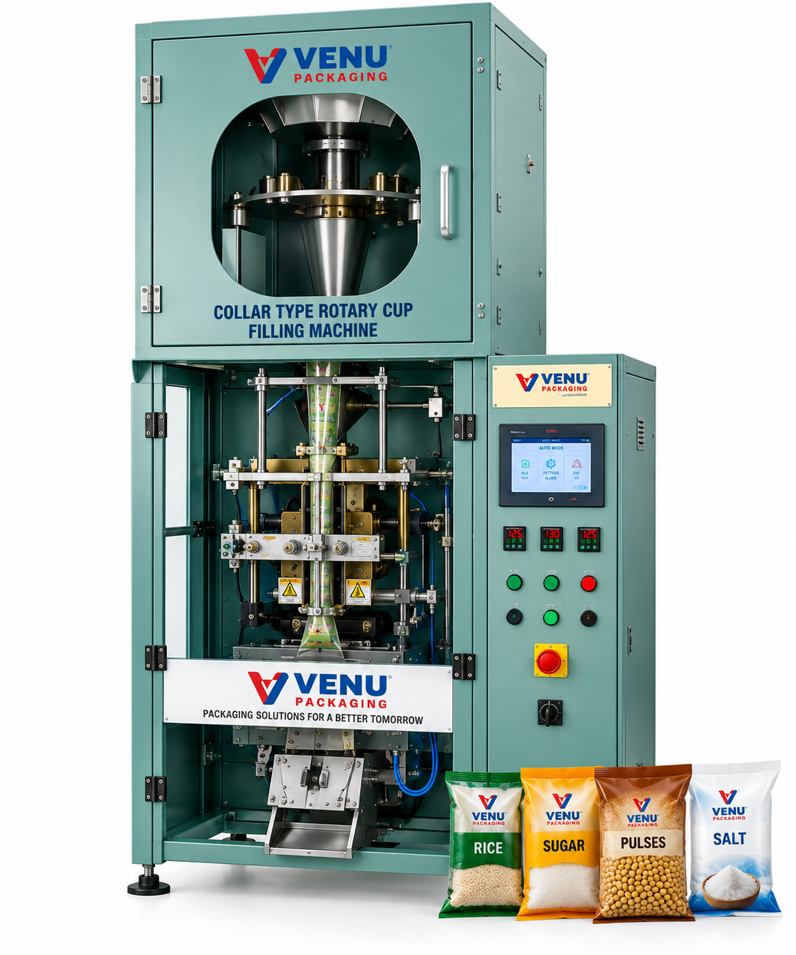 VENU Packaging Collar Type Rotary Cup Filling Machine