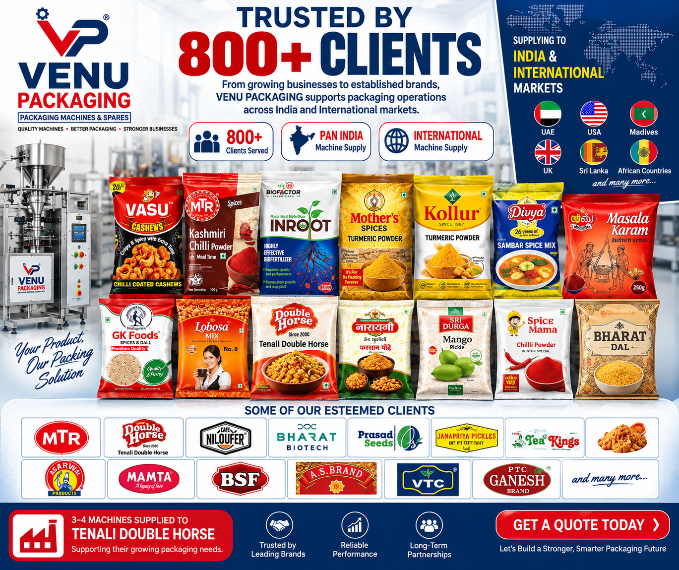 VENU PACKAGING - Trusted by 800+ Clients